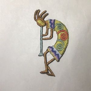 Kokopelli iron on patch